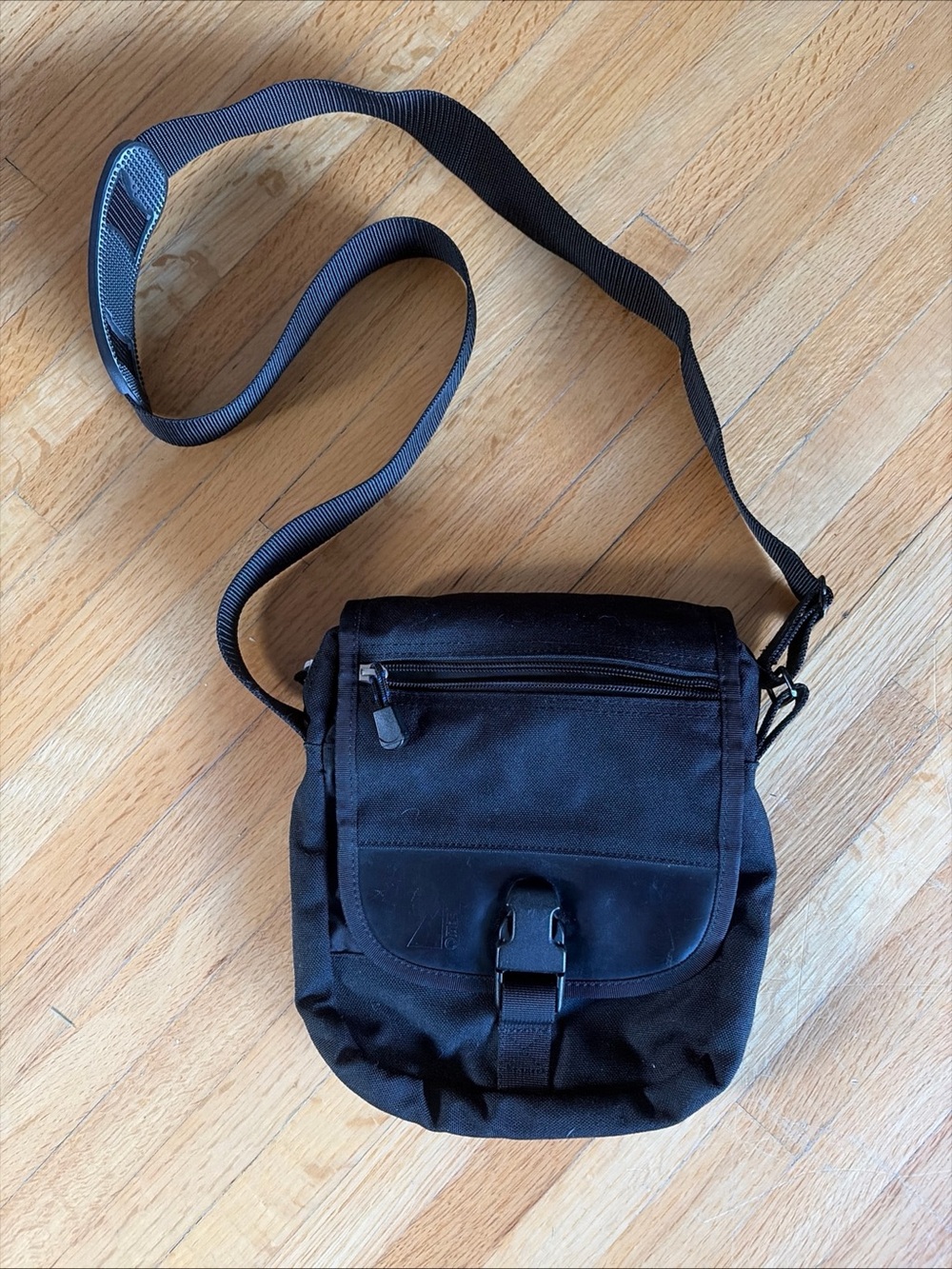 VINTAGE MEC Black Crossbody Messenger Bag UNISEX
